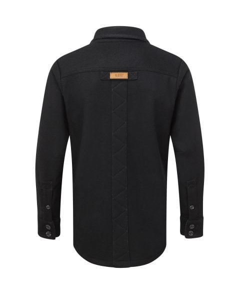 Men’s heavy weight merino shirt in black