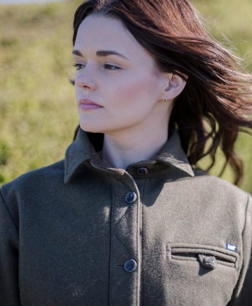 McNair women's merino Fell Shirt in Dark Sage