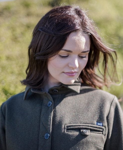 McNair women's merino Fell Shirt in Dark Sage