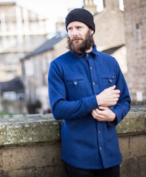 McNair Men's Fell Shirt in Slawit blue