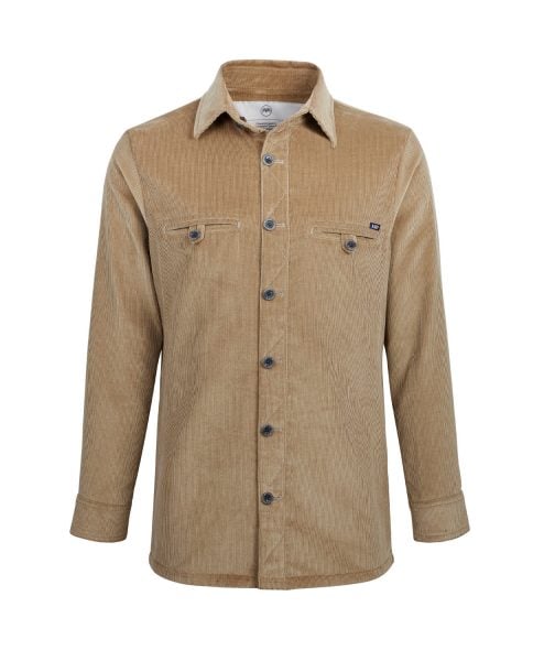 McNair men's PlasmaDry Corduroy Shirt in Sisal