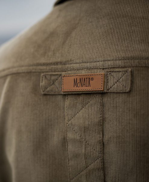 McNair Men's Corduroy Work shirt logo detail