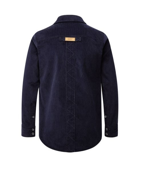McNair Men's PlasmaDry Corduroy shirt in deep navy