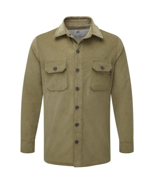 McNair Men's PlasmaDry corduroy shirt in light olive