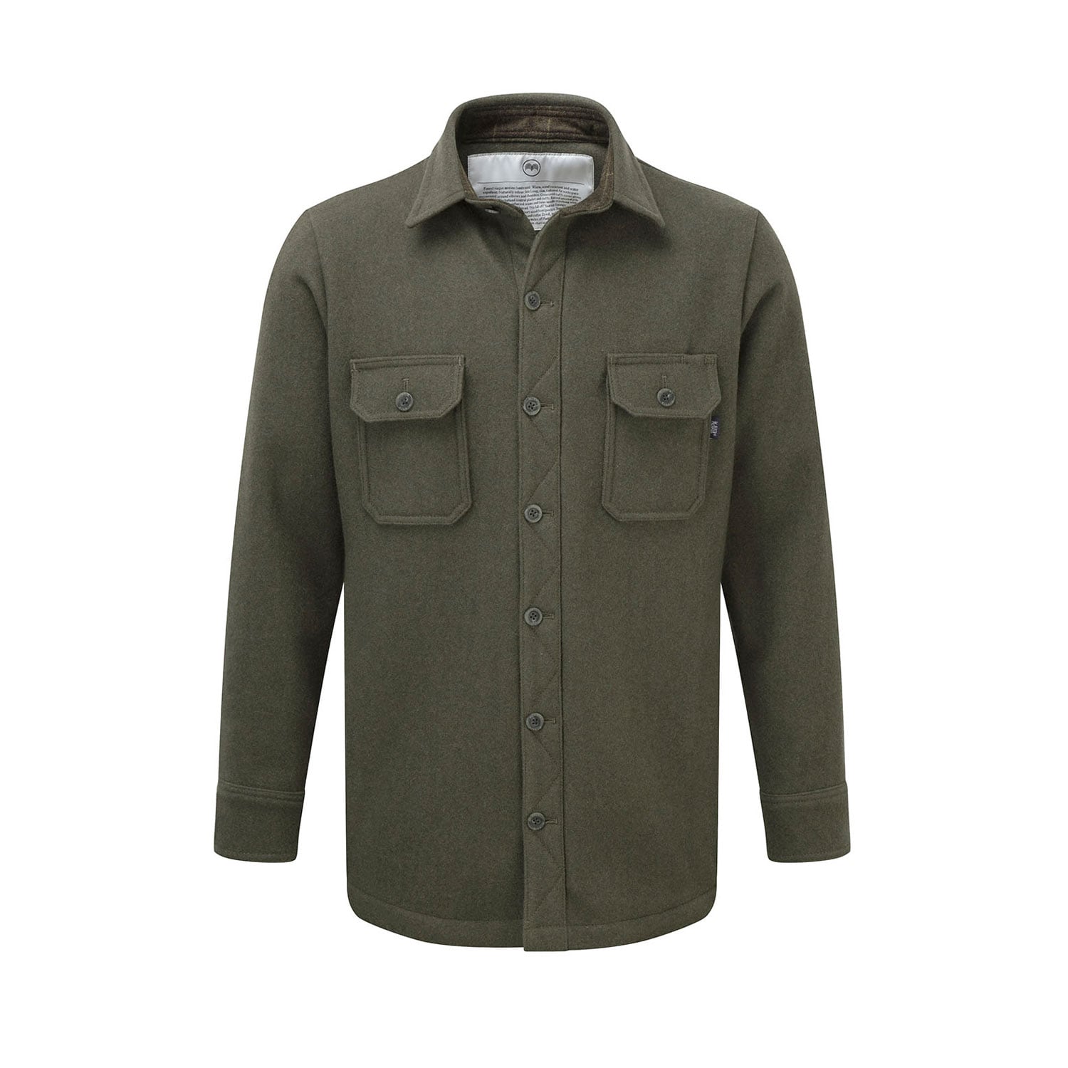 McNair men's heavy weight merino shirt in Dark Sage