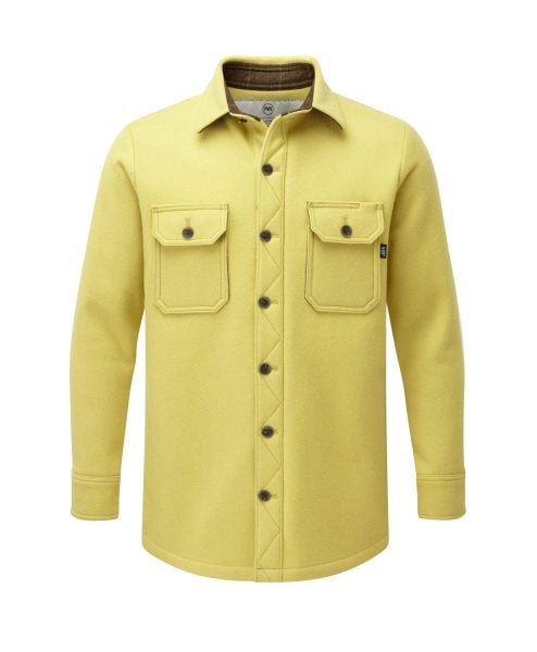 McNair Men's heavyweight merino Mountain shirt in English Mustard
