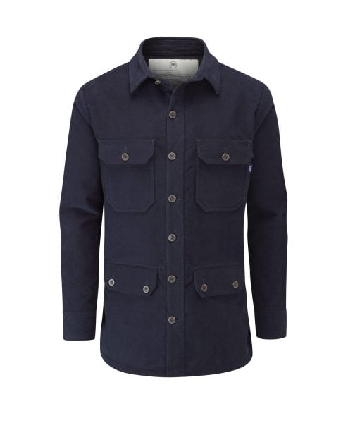 McNair men's PlasmaDry moleskin Field Shirt in midnight