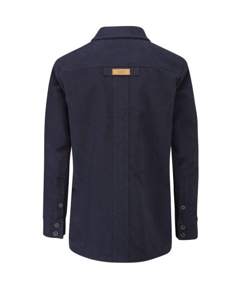 McNair men's PlasmaDry moleskin Field Shirt in Midnight (back)