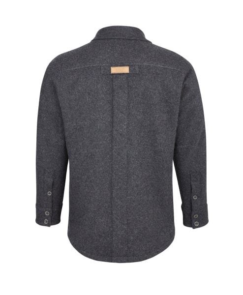 McNair men's Provenance AG merino shirt in Charcoal Melange