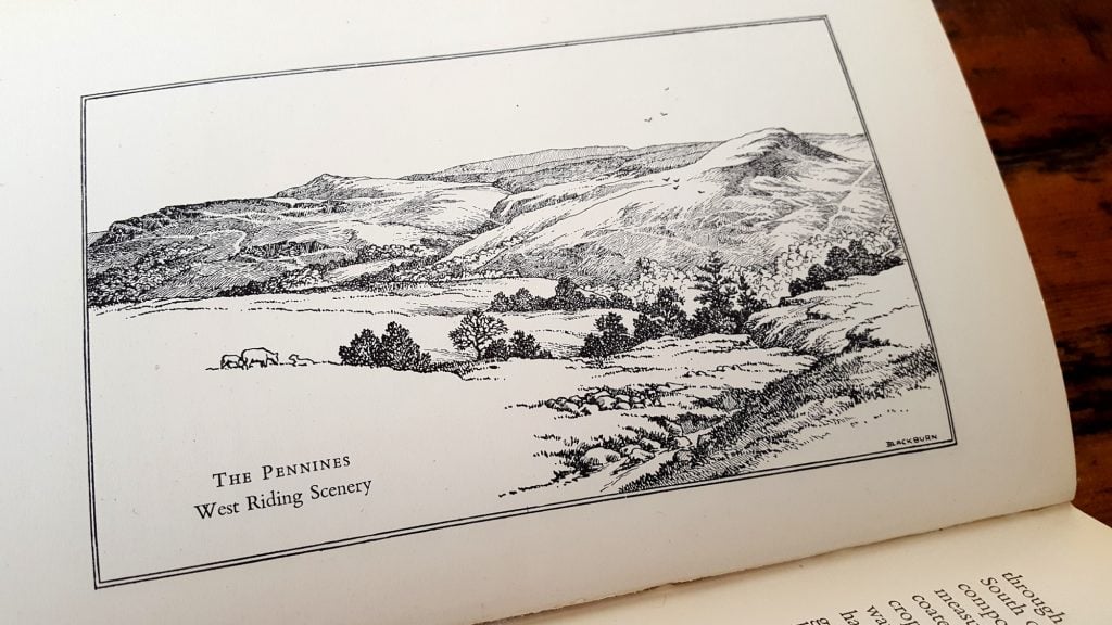 Colne Valley Cloth - 'Landscape of the Colne Valley' illustration