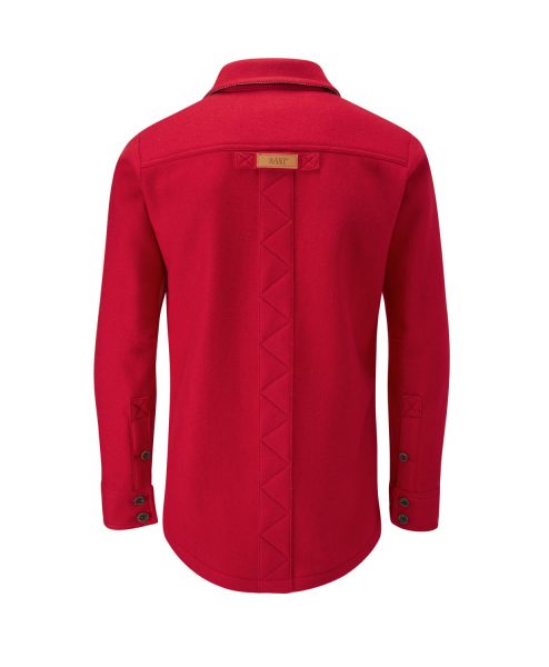 McNair merino shirt in Chilli red