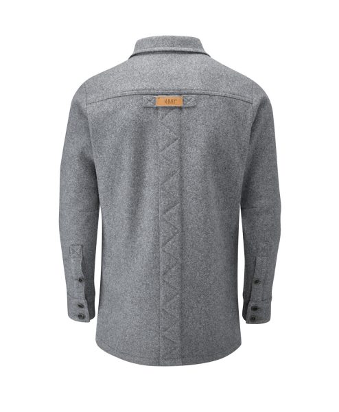 McNair men's merino jacket in Ash Melange (back)