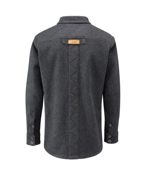 McNair men's merino jacket in Charcoal (back)