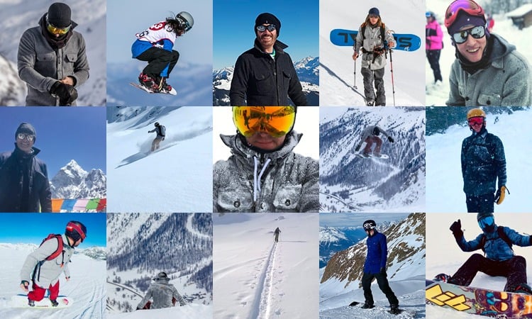 Montage of McNair Mountain Shirts being worn in the mountains and on the slopes