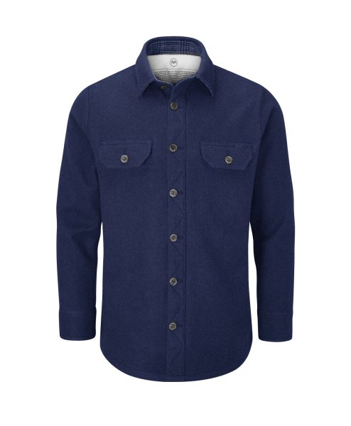 McNair Men's merino Ridge Shirt in Slawit Blue