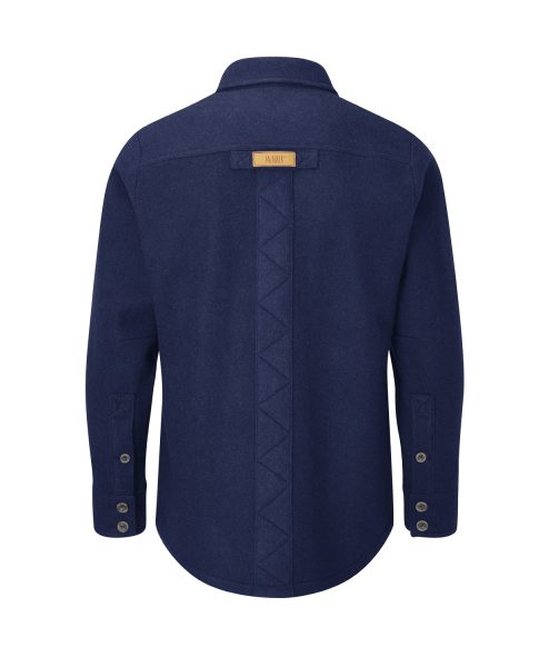 McNair Men's merino Ridge Shirt in Slawit Blue (Back)