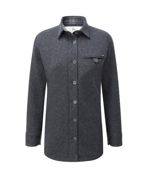 Women's Provenance AG Charcoal Melange merino Fell Shirt