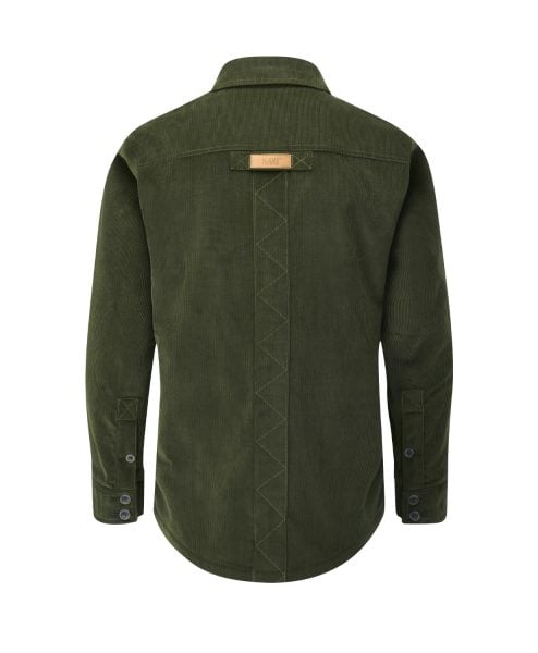 McNair men's corduroy Work Shirt in Forest Green (Back)