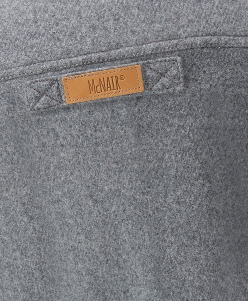 McNair Ash Melange merino Gilet - back label