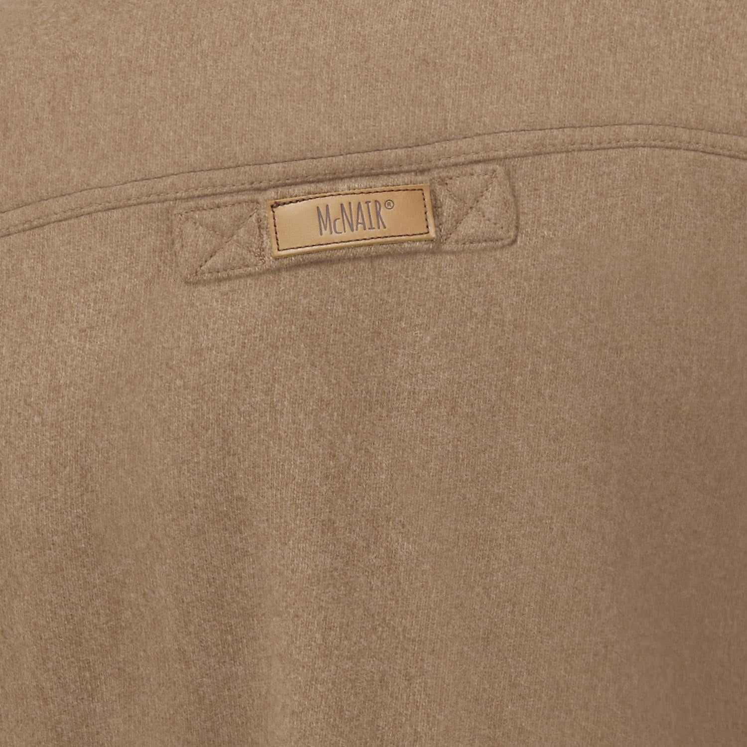 McNair Camel merino Gilet - back label