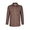 McNair men's PlasmaDry Canvas Work Shirt in earth brown