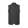 McNair merino Highland Gilet in Charcoal