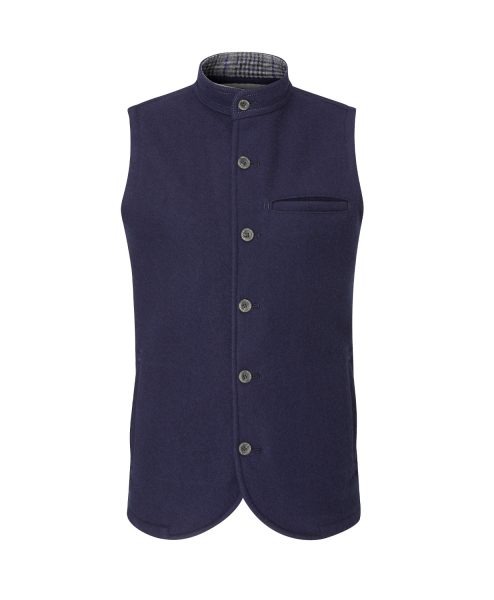 McNair merino Moonraker Gilet in Navy