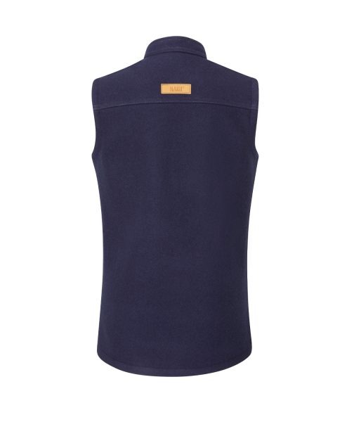McNair merino Moonraker Gilet in Navy - Back