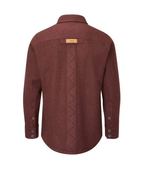 McNair men's merino shirt in Rosewood - Back