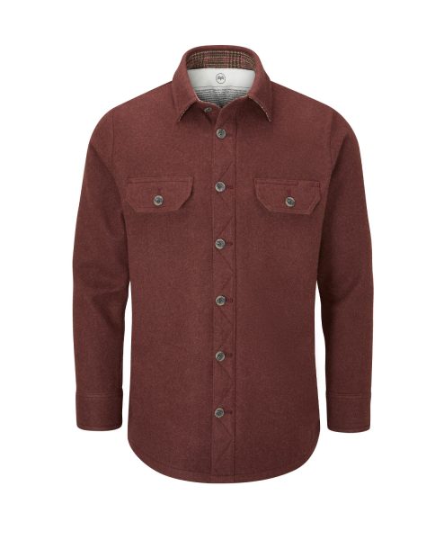 McNair men's merino Ridge shirt in Rosewood