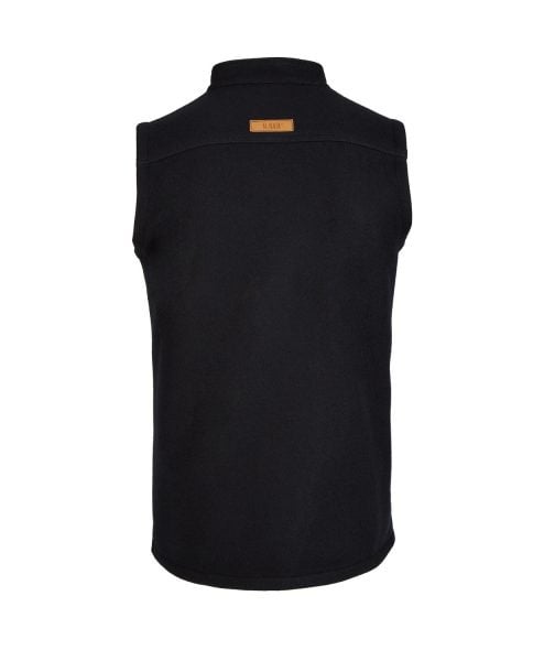 McNair heavyweight merino Valley Gilet in black (back)