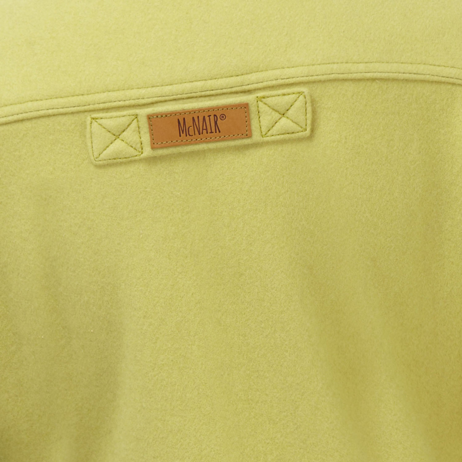 McNair English Mustard merino Gilet - back label