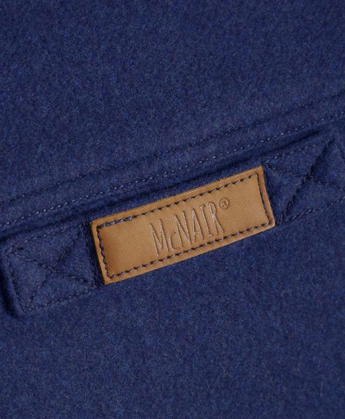 McNair Slawit Blue merino Gilet - back label
