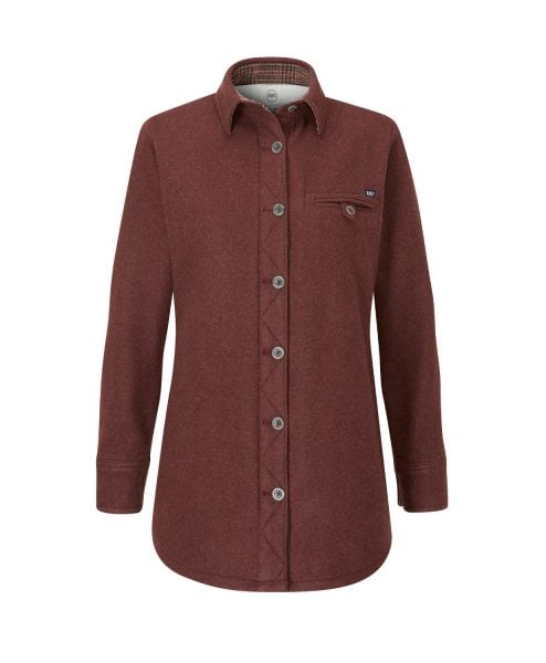 McNair women's merino Fell shirt in Rosewood