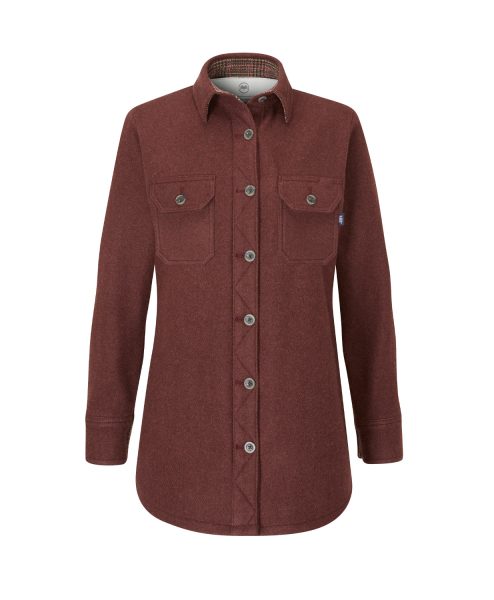 McNair women's merino Mountain shirt in Rosewood
