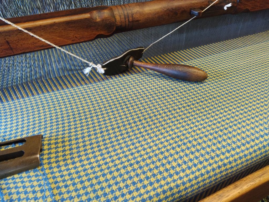 Weaving for McNair Shirts at The Colne Valley Museum