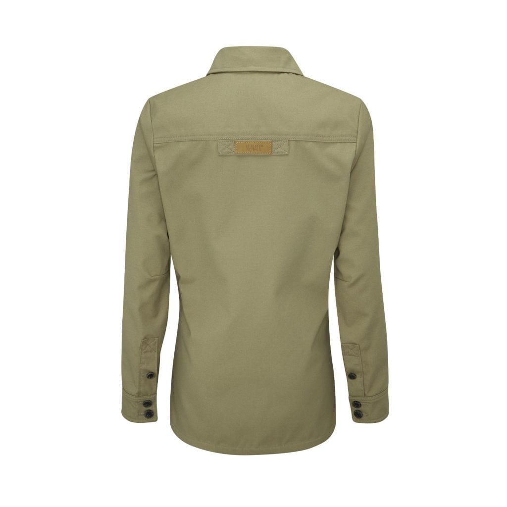 McNair women's Half Panama Jacket in Bay Leaf green (back)