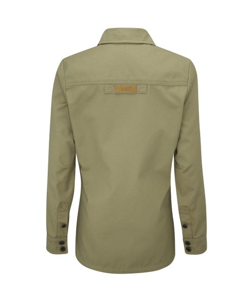 McNair women's Half Panama Jacket in Bay Leaf green (back)
