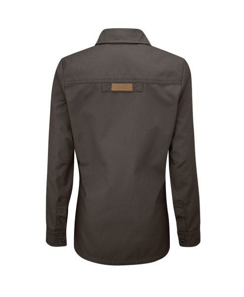 McNair women's Half Panama Jacket in Mole brown (back)