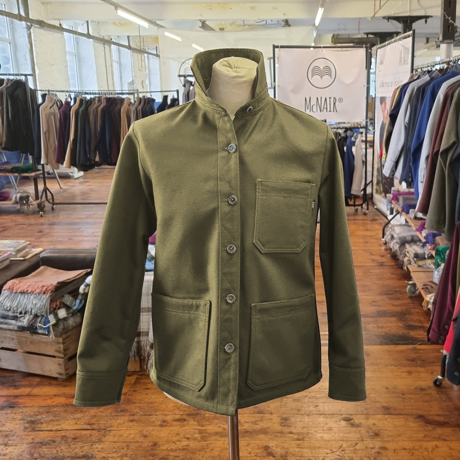 McNair men's PlasmaDry canvas Work Jacket in Bronzed Olive