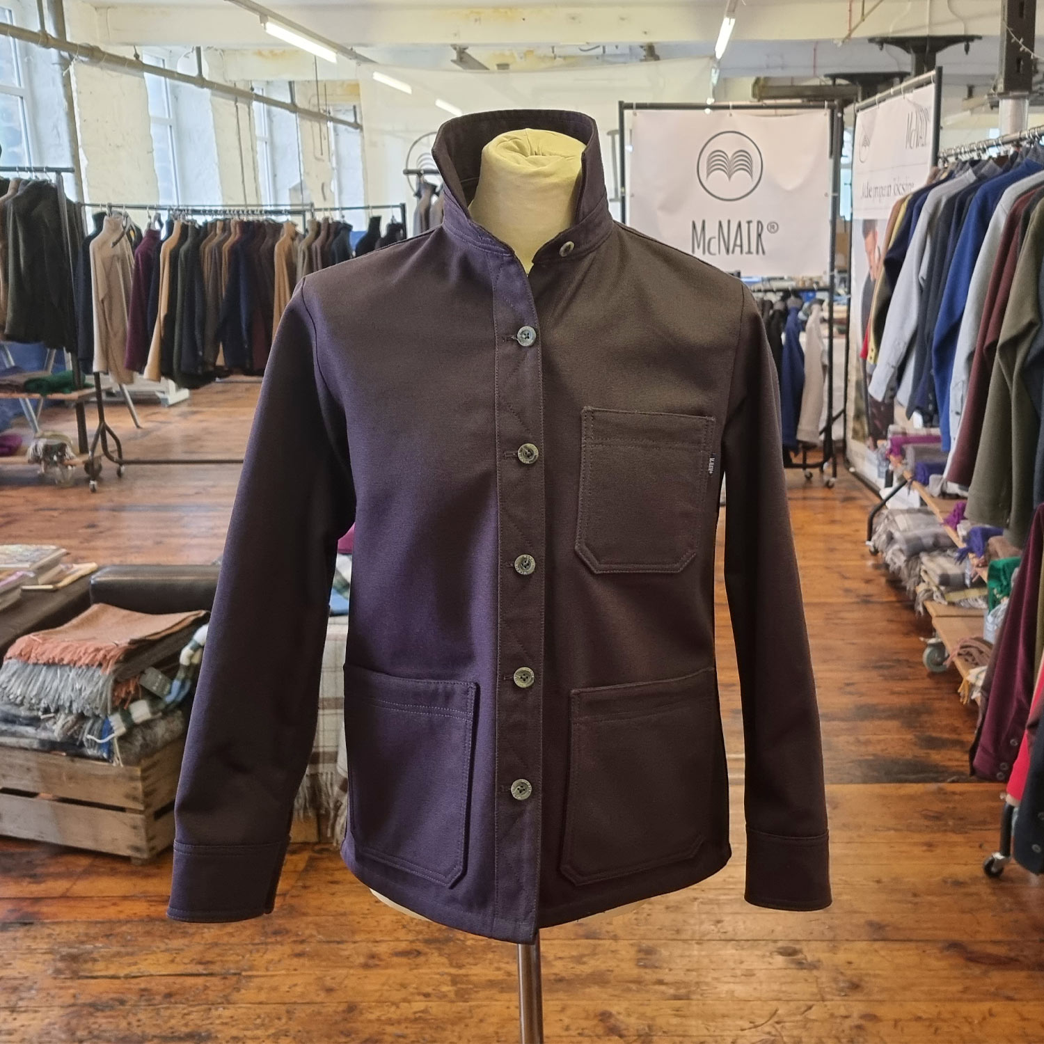 McNair men's PlasmaDry canvas Work Jacket in Twilight