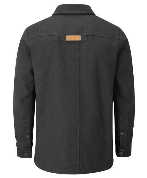 McNair men's PlasmaDry cotton canvas Work Jacket in black (back)