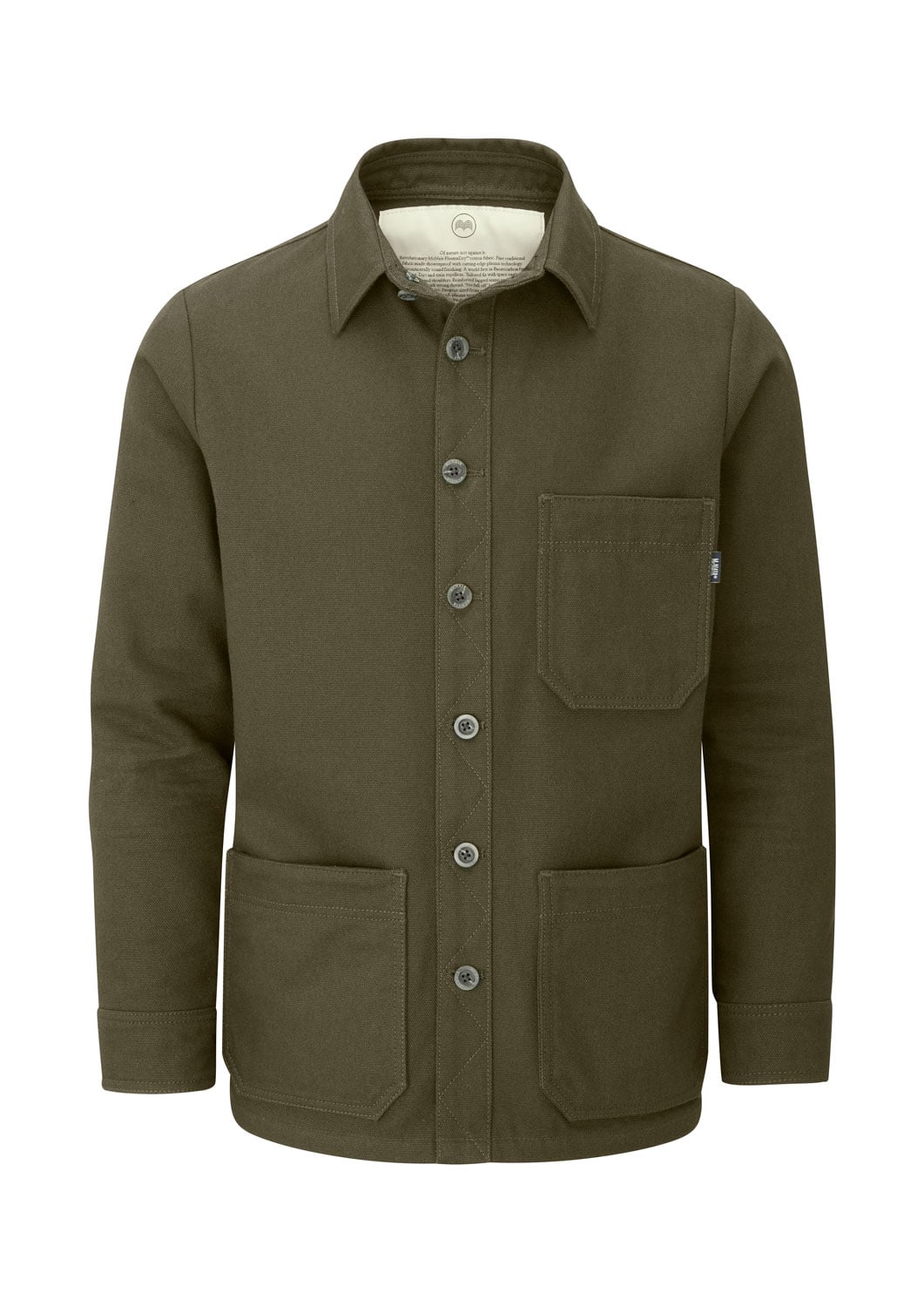 McNair men's PlasmaDry cotton canvas Work Jacket in Bronzed Olive