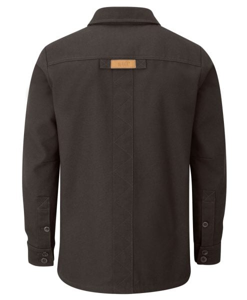 McNair men's PlasmaDry cotton canvas Work Jacket in Brown (back)