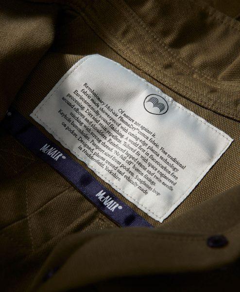 McNair men's PlasmaDry cotton canvas Work Jacket (inner label detail)