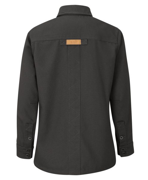 McNair women's PlasmaDry cotton canvas Work Jacket in Black (back)