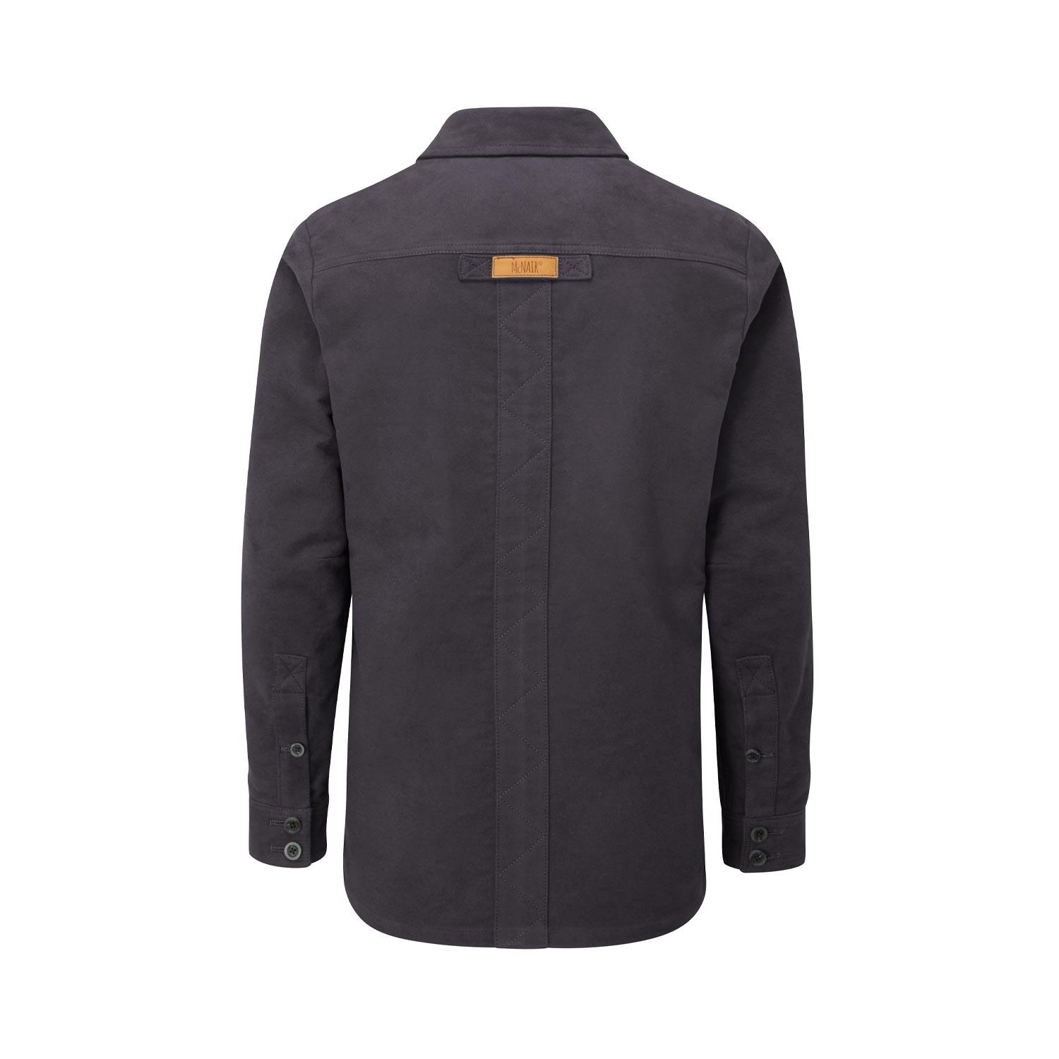 McNair men's PlasmaDry moleskin Ravine shirt in Graphite Grey (back