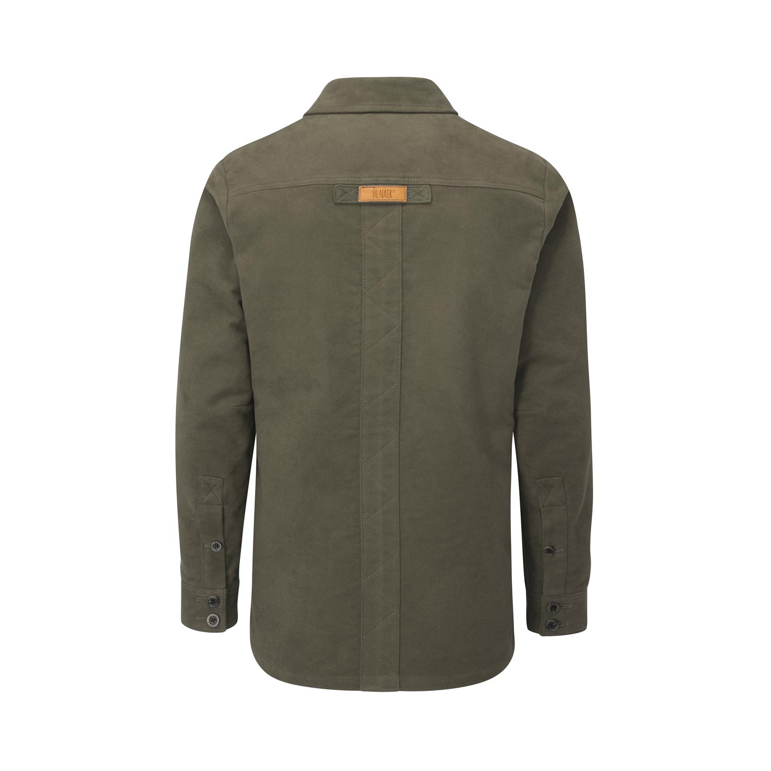 McNair men's PlasmaDry moleskin Ravine shirt in Light Sage (back)