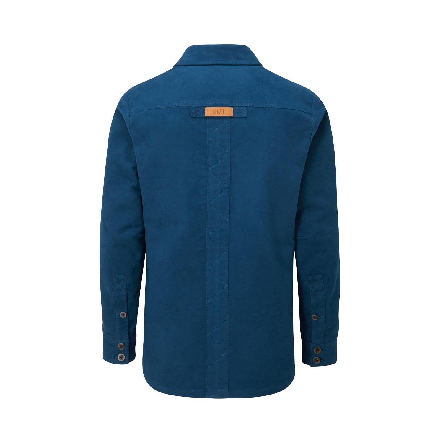 McNair men's PlasmaDry moleskin Ravine shirt in Ultramarine Blue (back)