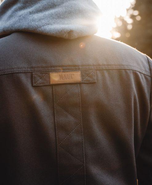 McNair men's cotton canvas Work Jacket (back detail)